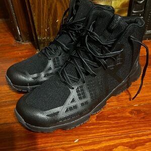 Under Armour Black Boots High-Top Durable Design